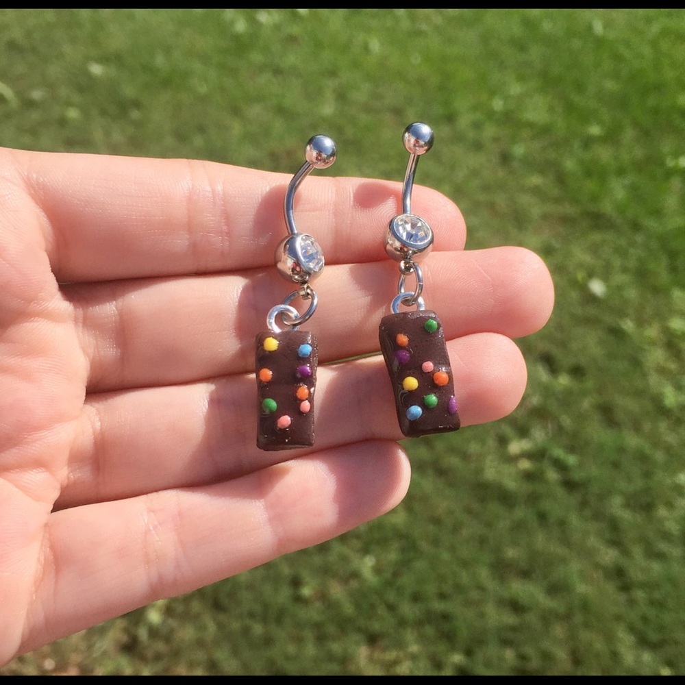 Cosmic Brownie Belly Button Ring